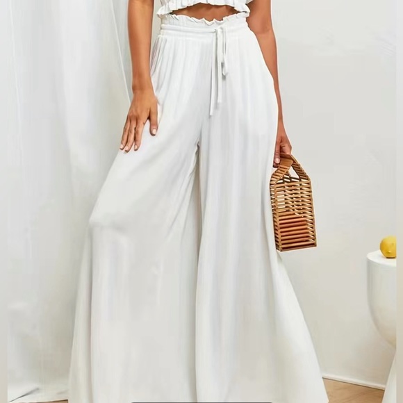 Miss Dressy Pants - ***LAST ONE*** Women's Wide Leg Palazzo Pants / White